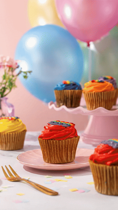 Rainbow Cupcakes