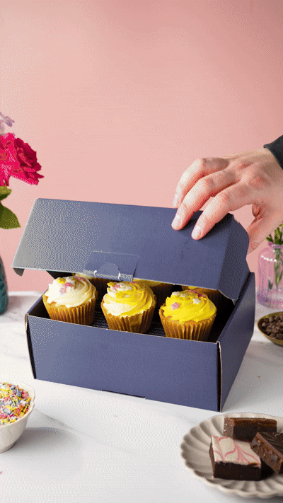 Golden Delight Cupcake Box