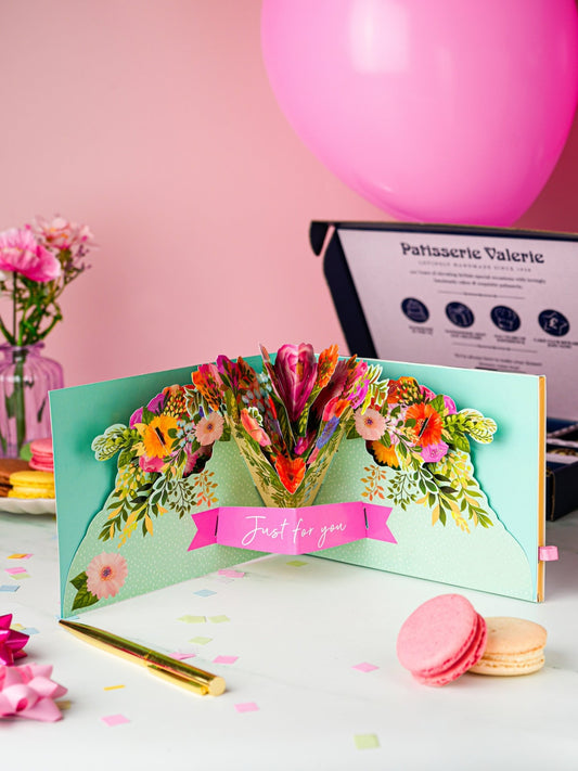 3D Pop-Up Chocolate Birthday Flowers Card